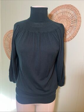 Esprit Pine Green Viscose Turtleneck Knit Top - Women